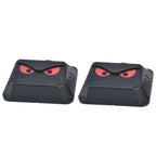 2pcs Animal Repeller Red LED Strobe Lights Waterproof Design Solar Automatic Charging ABS Housing Black Deterrent Tool