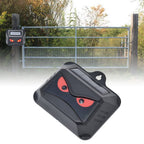 2pcs Animal Repeller Red LED Strobe Lights Waterproof Design Solar Automatic Charging ABS Housing Black Deterrent Tool
