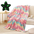 Flannel Blanket Colorful Animal Style Double Sided Luminous Flannel Blanket for Office