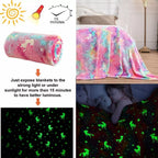 Flannel Blanket Colorful Animal Style Double Sided Luminous Flannel Blanket for Office