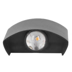 LED Wall Light Waterproof Decorative Aluminum Alloy Black Wall Sconce Lamp for Outdoor 110‑265V White Light