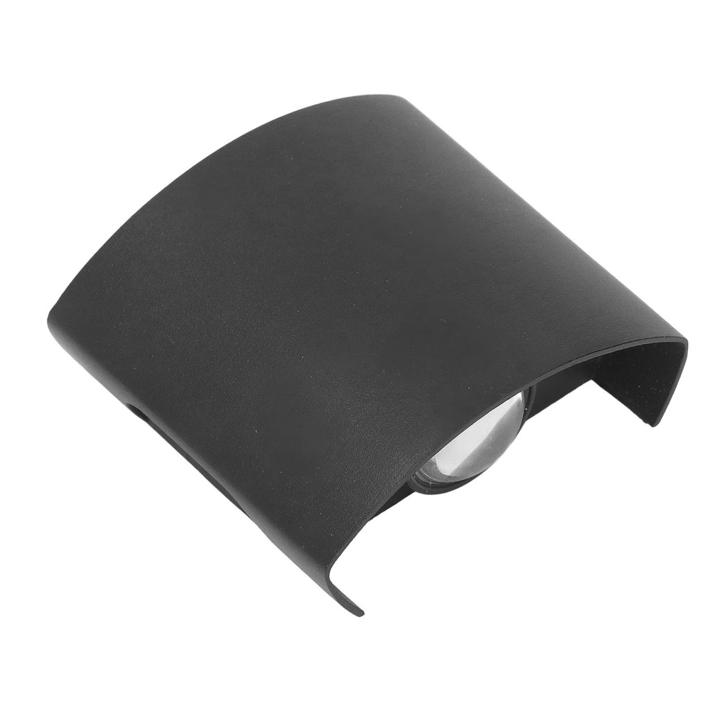 LED Wall Light Waterproof Decorative Aluminum Alloy Black Wall Sconce Lamp for Outdoor 110‑265V White Light