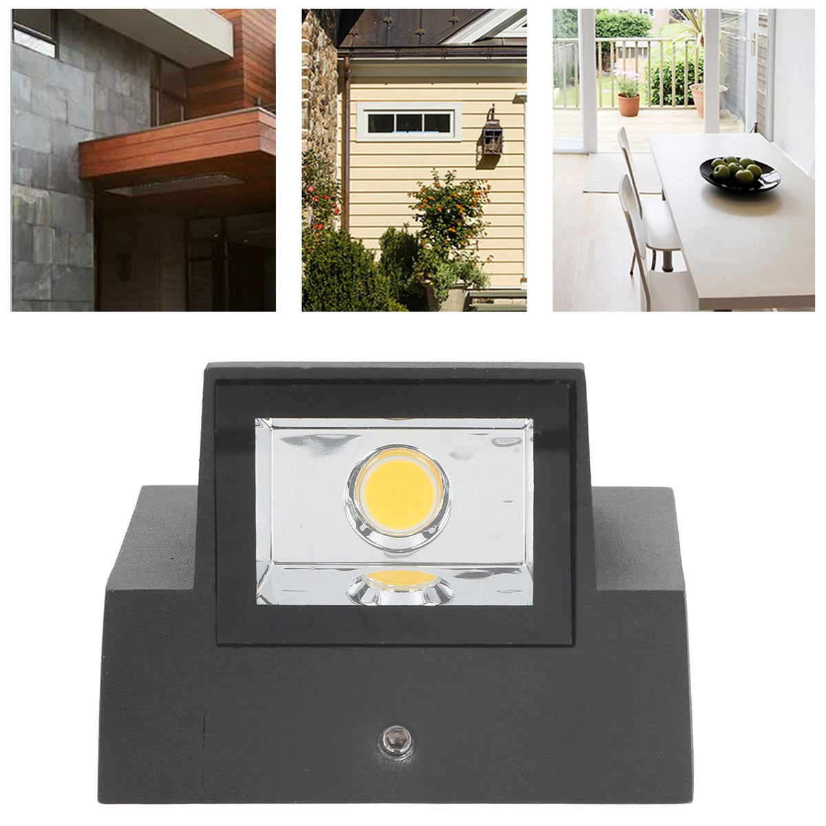 Wall Lamp IP67 Waterproof LED Decorative Light 90‑265V Outdoor Decor for Garden Patio Warm Light