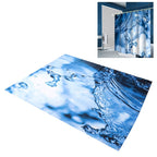 Shower Curtain Set Waterproof Hanging Bath Curtain with Rings Bathroom Accessory150x180cm
