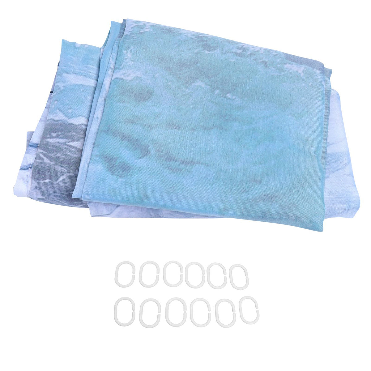 Shower Curtain with 12 Hooks Waterproof Shower Curtain Set for Bathroom Supplies150x180 cm
