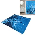 Shower Curtain with 12 Hooks Waterproof Shower Bath Curtain for Bathroom Decoration150x180 cm