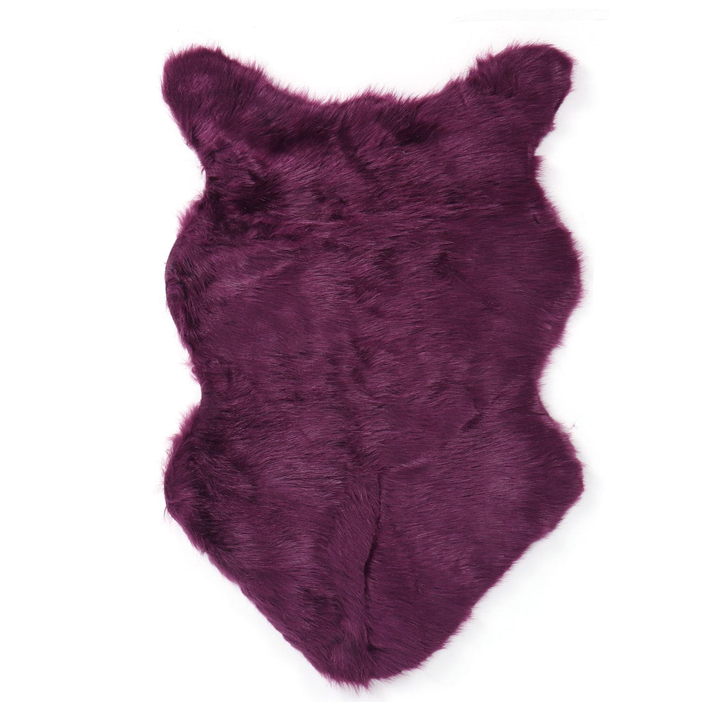 Faux Sheepskin Fur Rug Soft Carpet Area Rug for Bedroom Sofa Floor Living Room DecorPurple