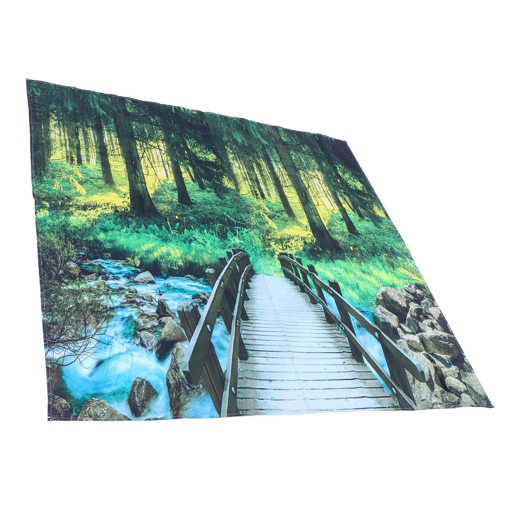 Polyester Tapestry Forest Landscape Pattern Wall Hanging Blanket Bedroom Dormitory Decors150x150cm