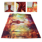 Forest Yoga Background Pattern Tapestry Wall Hanging Wall Blanket for Home Decor150x150cm