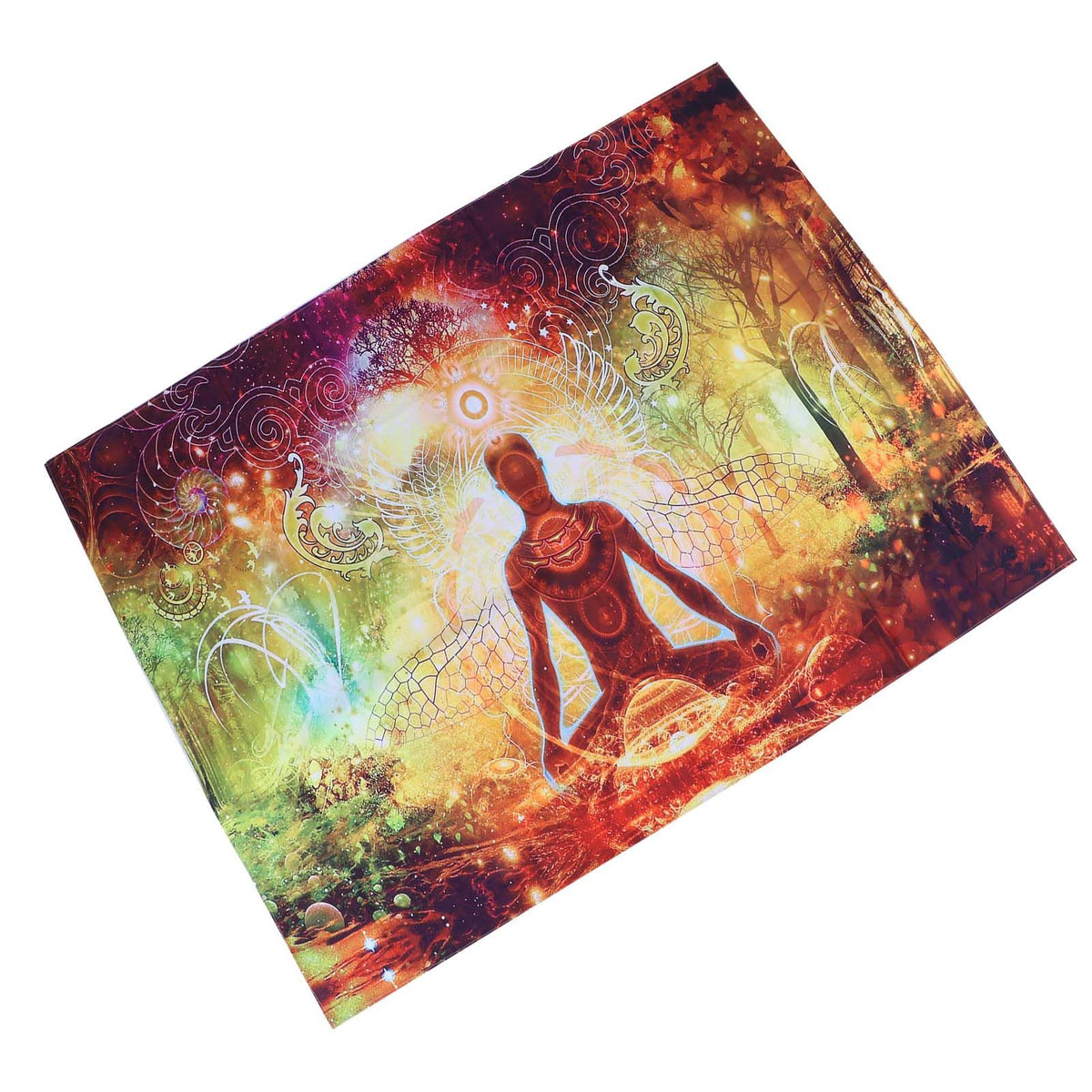 Forest Yoga Background Pattern Tapestry Wall Hanging Wall Blanket for Home Decor150x150cm