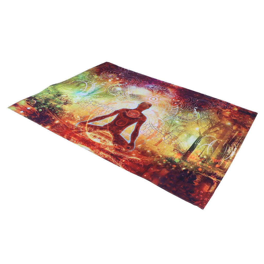 Forest Yoga Background Pattern Tapestry Wall Hanging Wall Blanket for Home Decor150x150cm