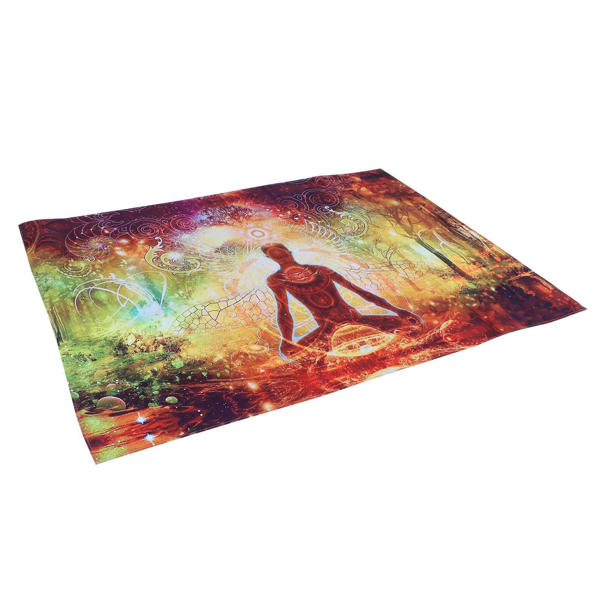 Forest Yoga Background Pattern Tapestry Wall Hanging Wall Blanket for Home Decor150x150cm
