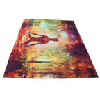 Forest Yoga Background Pattern Tapestry Wall Hanging Wall Blanket for Home Decor150x150cm