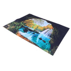 Cave River Landscape Pattern Tapestry Wall Hanging Wall Blanket for Bedroom Decor150x150cm