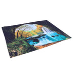 Cave River Landscape Pattern Tapestry Wall Hanging Wall Blanket for Bedroom Decor150x150cm