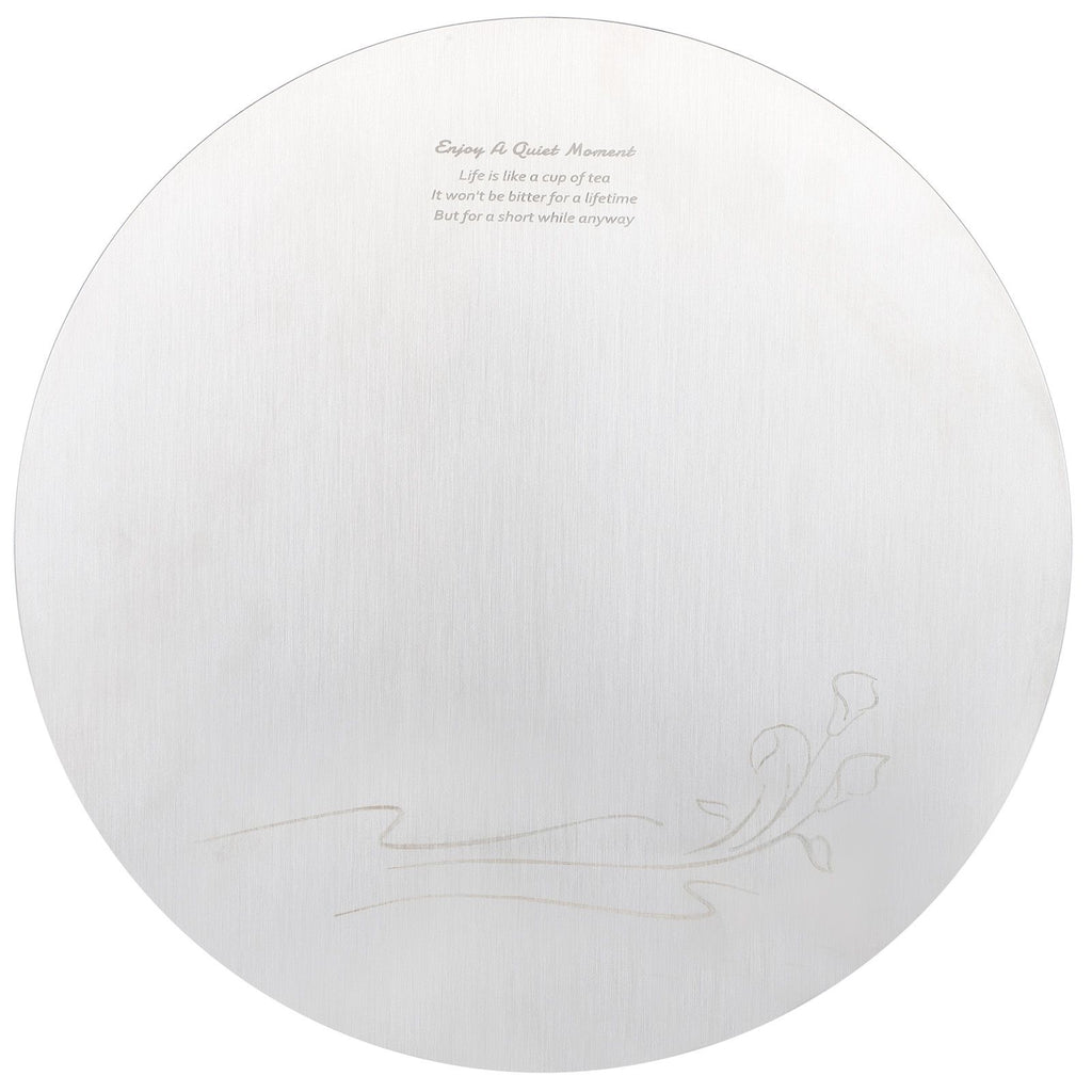 Round Sushi Plate Innovative 304 Stainless Steel Cake Dessert Dish Tray for Kitchen RestaurantL