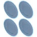 4PCS 9in Salad Plate Fruit Plate Dessert Cake Dishes Pastry Tray Tableware DecorationDark Blue Grid