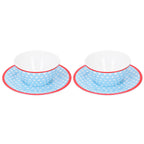 4Pcs/Set Salad Fruit Plate Dish Bowl Set Dinnerware Tableware for Home Restaurant Supplies
