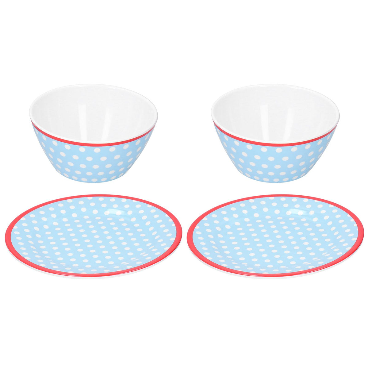 4Pcs/Set Salad Fruit Plate Dish Bowl Set Dinnerware Tableware for Home Restaurant Supplies