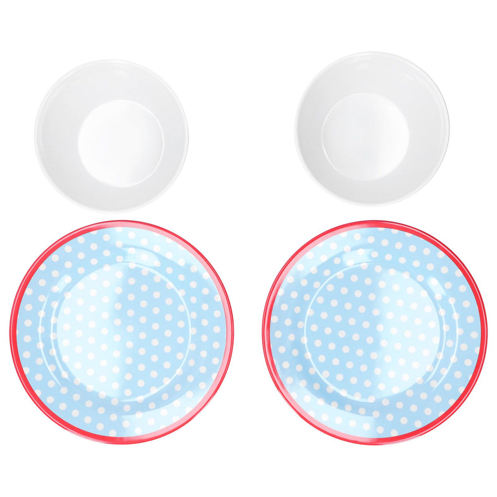 4Pcs/Set Salad Fruit Plate Dish Bowl Set Dinnerware Tableware for Home Restaurant Supplies