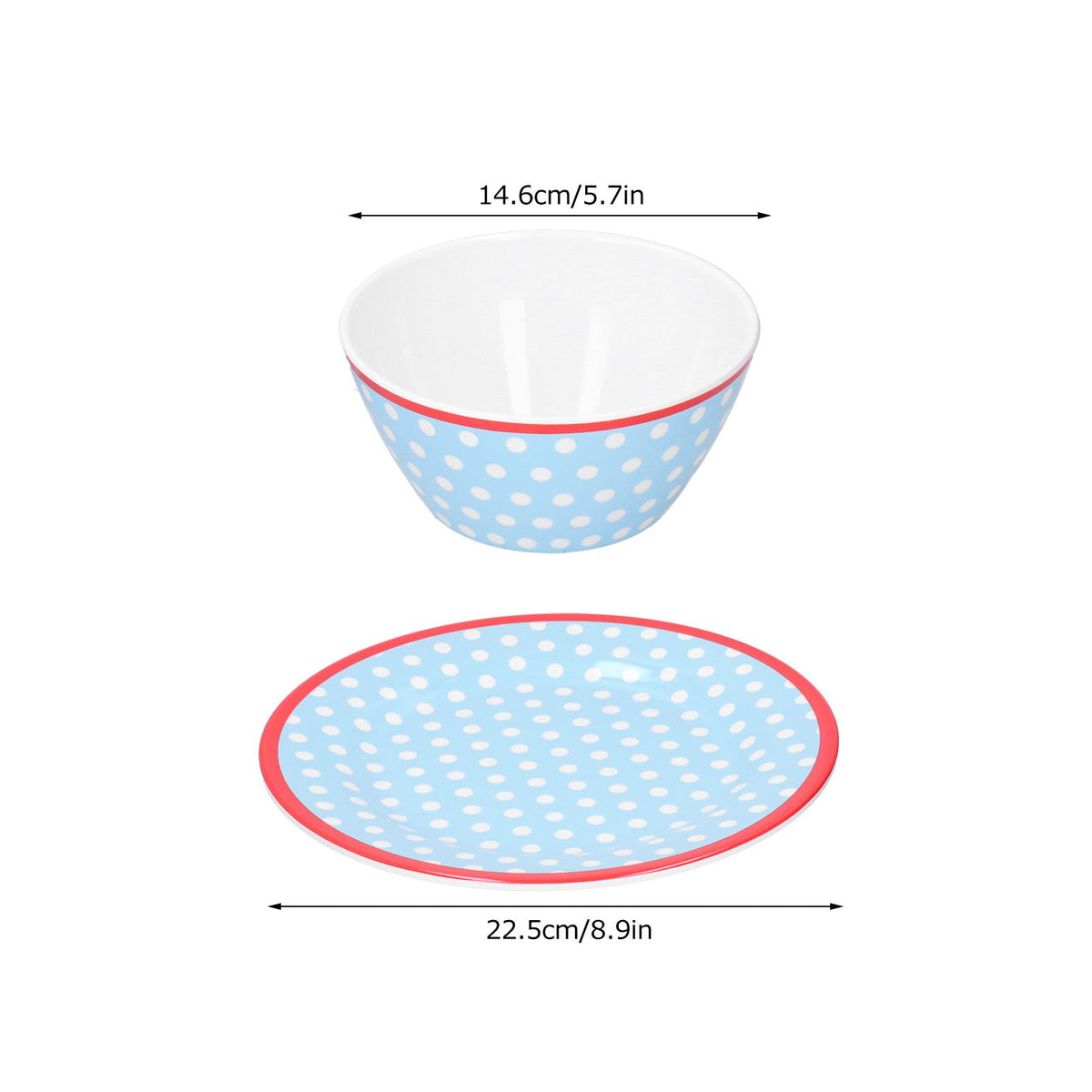 4Pcs/Set Salad Fruit Plate Dish Bowl Set Dinnerware Tableware for Home Restaurant Supplies
