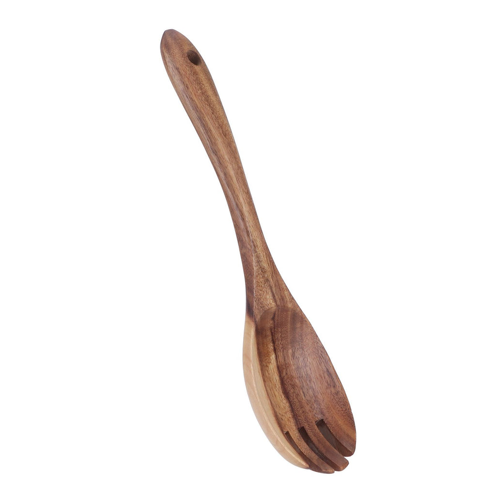 Teak Wood Tableware Food Grade Wooden Kitchen Restaurant Dining Tableware for SaladFork
