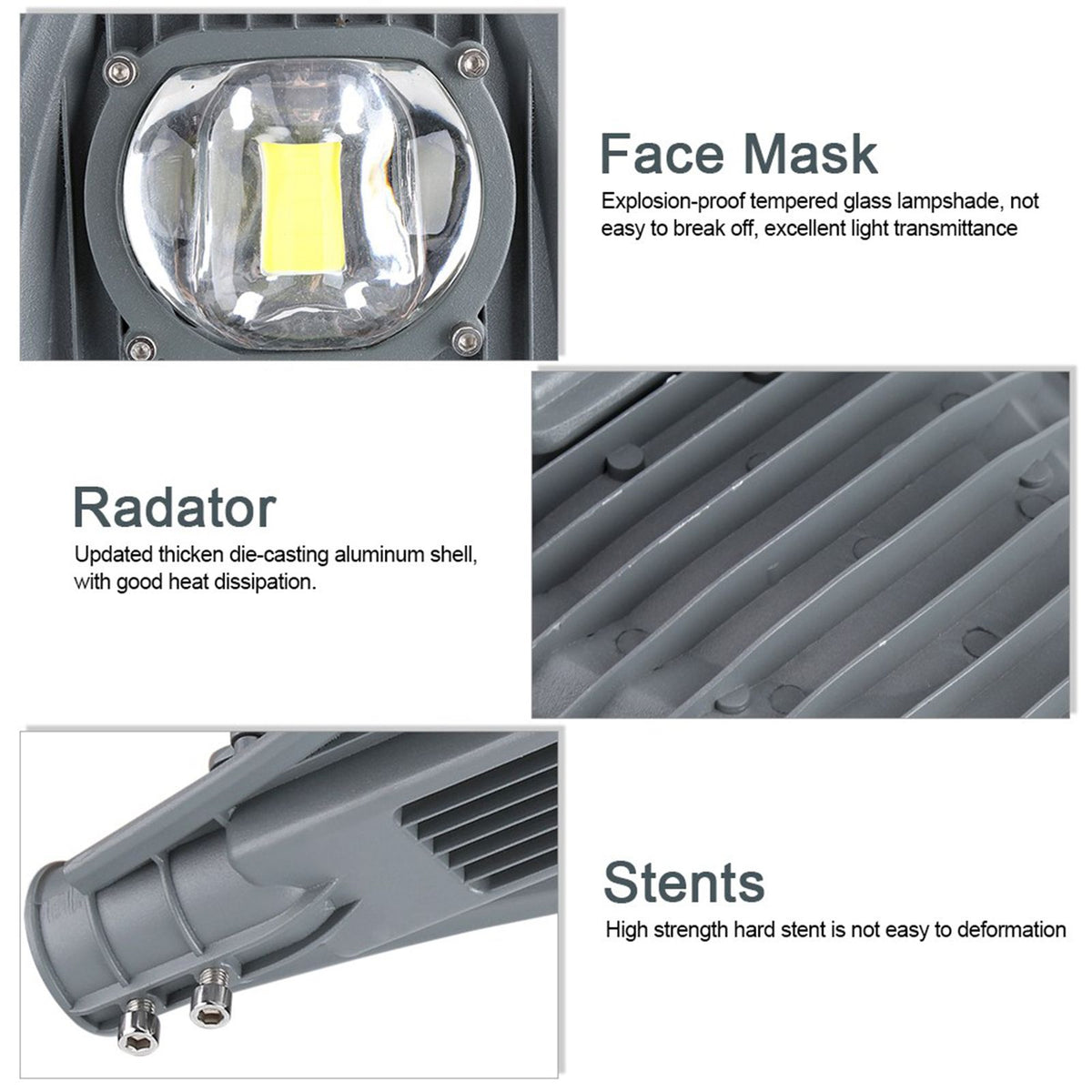 LED Road Street Flood Light Lamp for Outdoor Garden Yard Lamp Lighting 85-265V (30W Cool White)