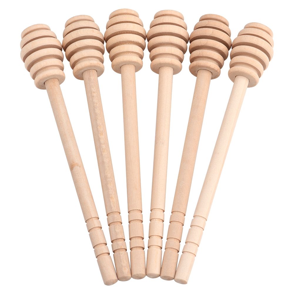 50Pcs/set Household Wooden Jam Honey Dipper Jar Dispensing Collecting Stirring Rod Stick 16cm