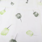 100*200cm Tulips Printing Tulle Curtains Sheer Drape Balcony Window Decoration Green