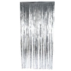 Birthday Wedding Party Reusable Fringe Curtain Doorway Room Hanging Decoration Silver 200cm