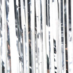 Birthday Wedding Party Reusable Fringe Curtain Doorway Room Hanging Decoration Silver 200cm