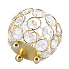 Crystal Tea Light Candle Holders Wedding Decor Table Centerpieces (Gold Diameter 8cm)
