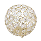 Crystal Tea Light Candle Holders Wedding Decor Table Centerpieces (Gold Diameter 12cm)