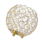 Crystal Tea Light Candle Holders Wedding Decor Table Centerpieces (Gold Diameter 12cm)