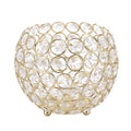 Crystal Tea Light Candle Holders Wedding Decor Table Centerpieces (Gold Diameter 15cm)
