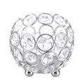 Crystal Tea Light Candle Holders Wedding Decor Table Centerpieces (Silver Diameter 8cm)