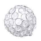Crystal Tea Light Candle Holders Wedding Decor Table Centerpieces (Silver Diameter 8cm)