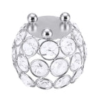 Crystal Tea Light Candle Holders Wedding Decor Table Centerpieces (Silver Diameter 8cm)