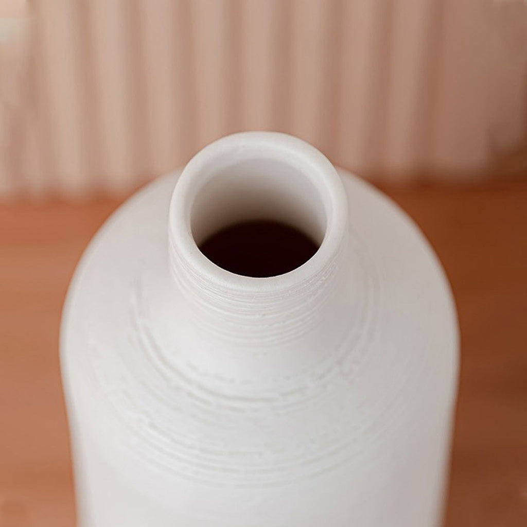 4PCS White Ceramic Vase Rustic Farmhouse Table Vases Living Room Kitchen Bedroom Decoration
