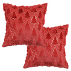 2pcs Throw Pillow Cover Xmas Decorative Plush Cushion Cover 40x40cm Bedside Throw Pillow Case for Holiday Living Room Bedroom Decor