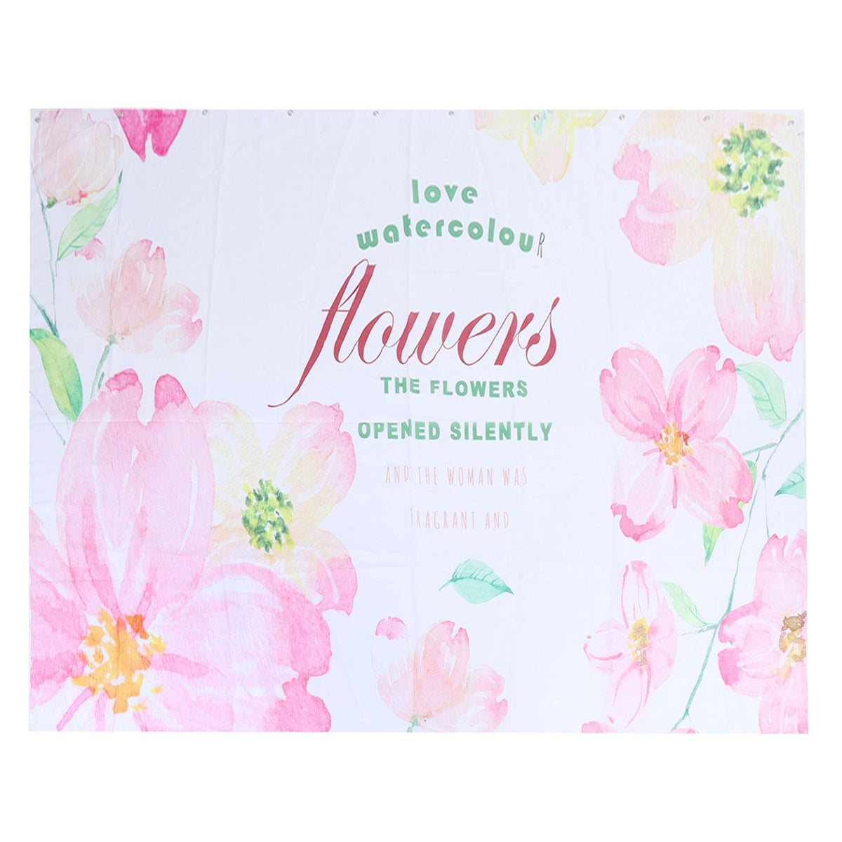 Summer Floral Pattern Shower Curtain with Hook Bathroom Curtain for Home Bathtubs180x200cm