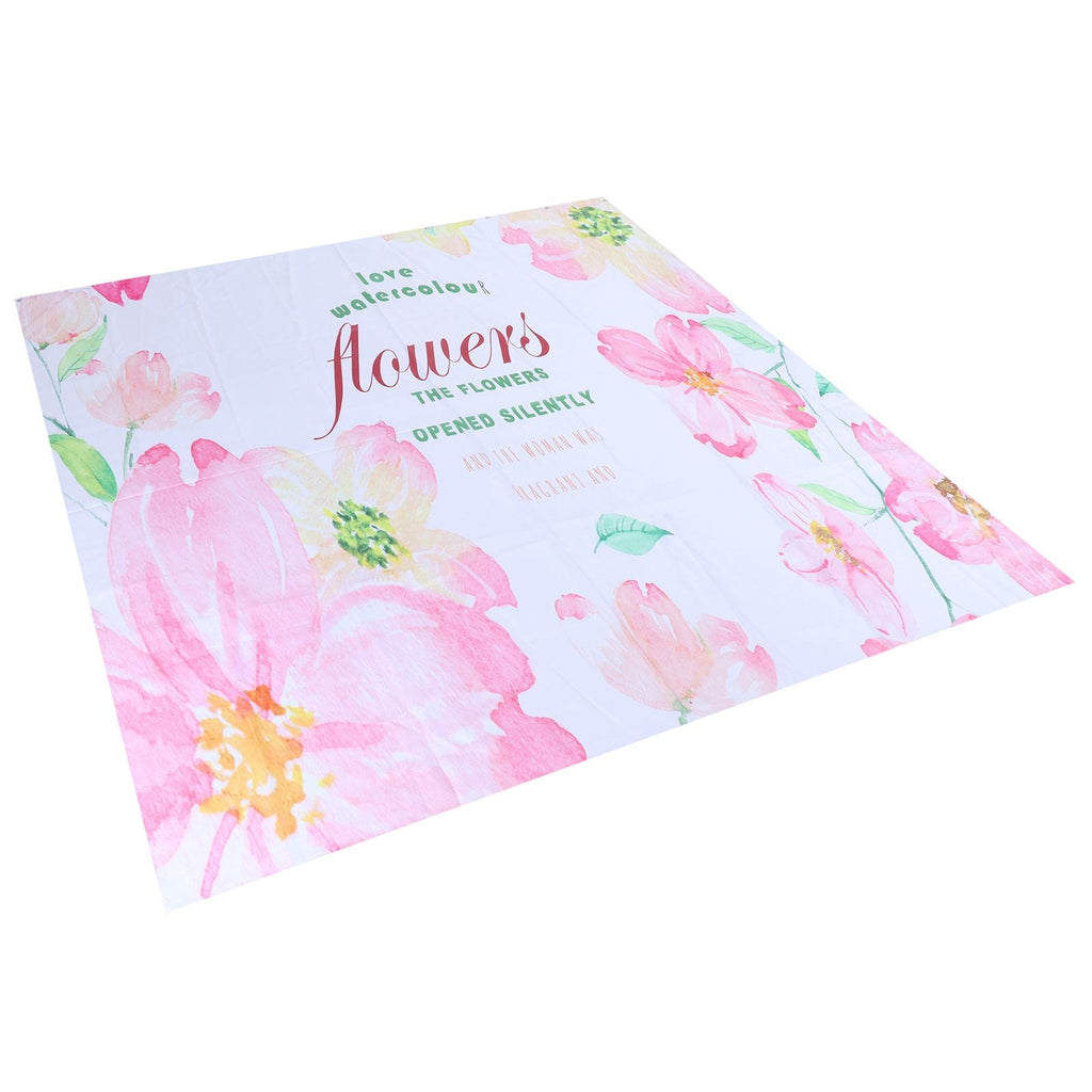 Summer Floral Pattern Shower Curtain with Hook Bathroom Curtain for Home Bathtubs180x200cm