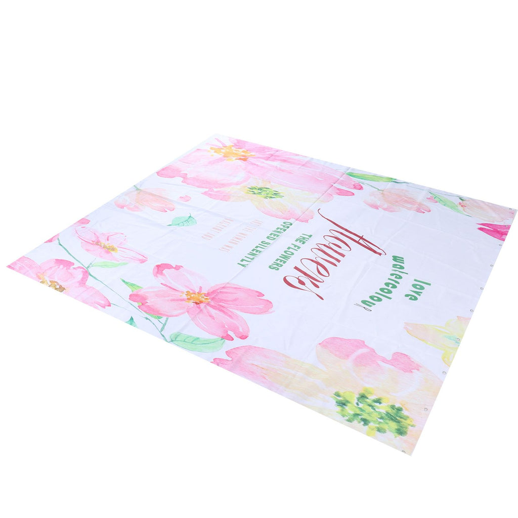 Summer Floral Pattern Shower Curtain with Hook Bathroom Curtain for Home Bathtubs180x200cm