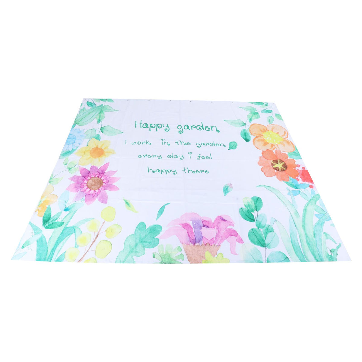 Floral Pattern Shower Curtain Summer Polyester Waterproof Curtain Bathroom Home Decoration4.9x5.9ft