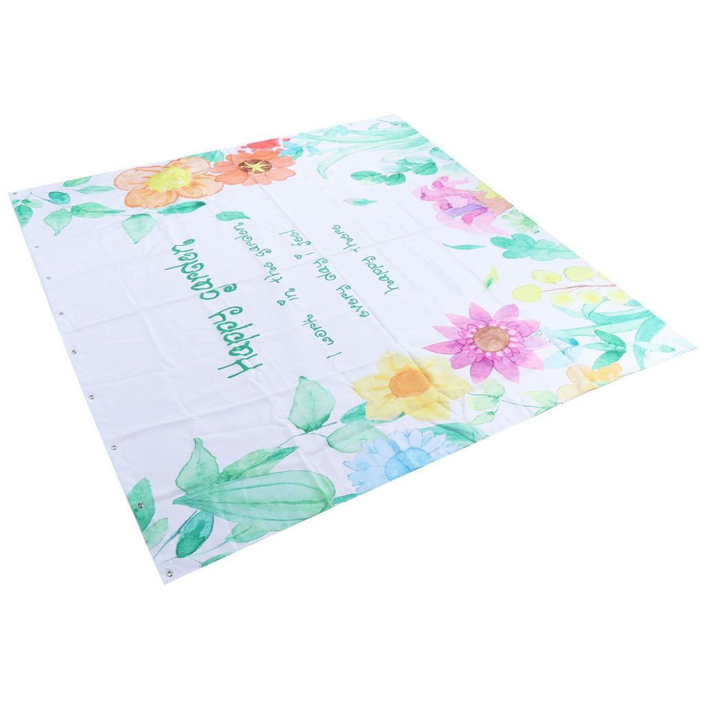 Floral Pattern Shower Curtain Summer Polyester Waterproof Curtain Bathroom Home Decoration5.9x5.9ft