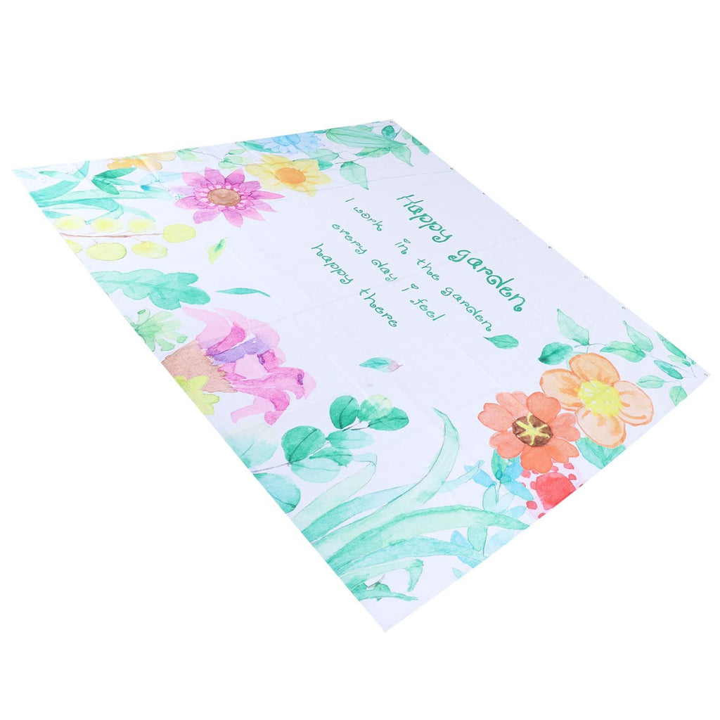 Floral Pattern Shower Curtain Summer Polyester Waterproof Curtain Bathroom Home Decoration5.9x5.9ft
