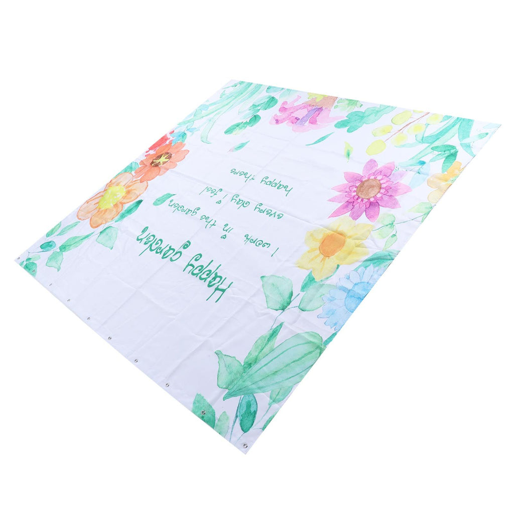 Floral Pattern Shower Curtain Summer Polyester Waterproof Curtain Bathroom Home Decoration5.9x5.9ft