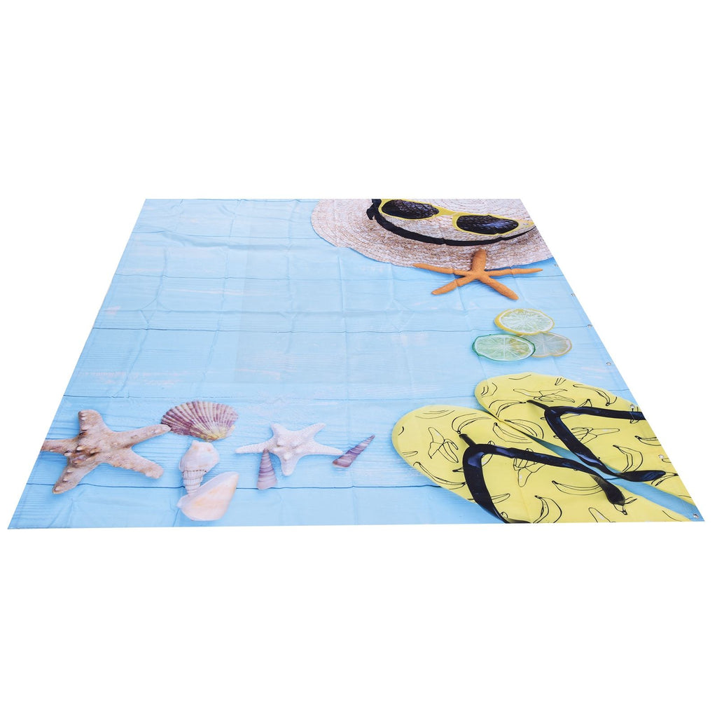 Beach Pattern Shower Curtain Waterproof Polyester Bathroom Curtain with Hooks for Home Bathroom180x200cm