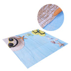 Beach Pattern Shower Curtain Waterproof Polyester Bathroom Curtain with Hooks for Home Bathroom180x200cm