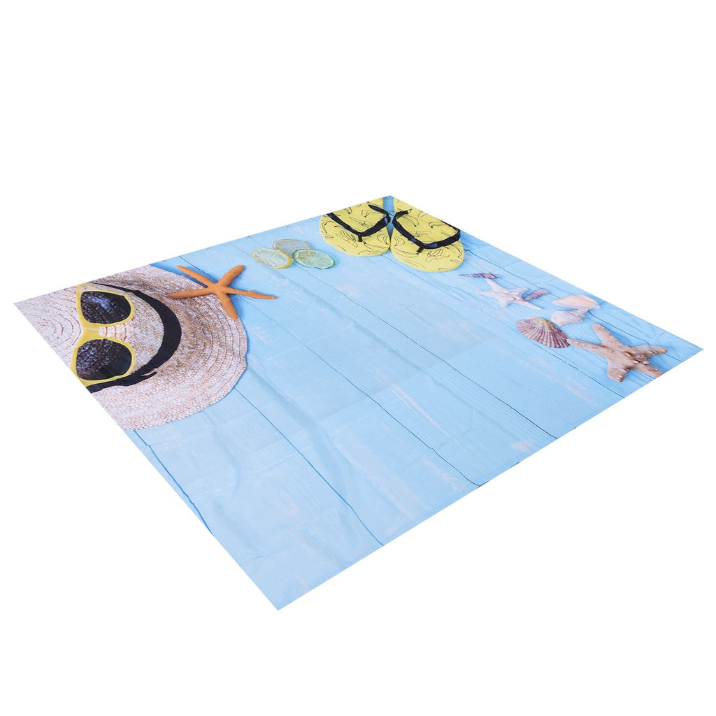 Beach Pattern Shower Curtain Waterproof Polyester Bathroom Curtain with Hooks for Home Bathroom180x200cm